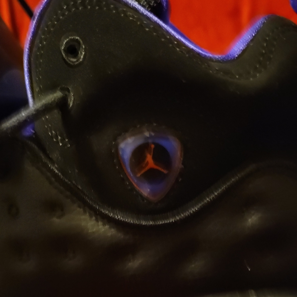 Black and Blue High-Top Athletic Shoes with Contoured Design - Picture 8 of 14